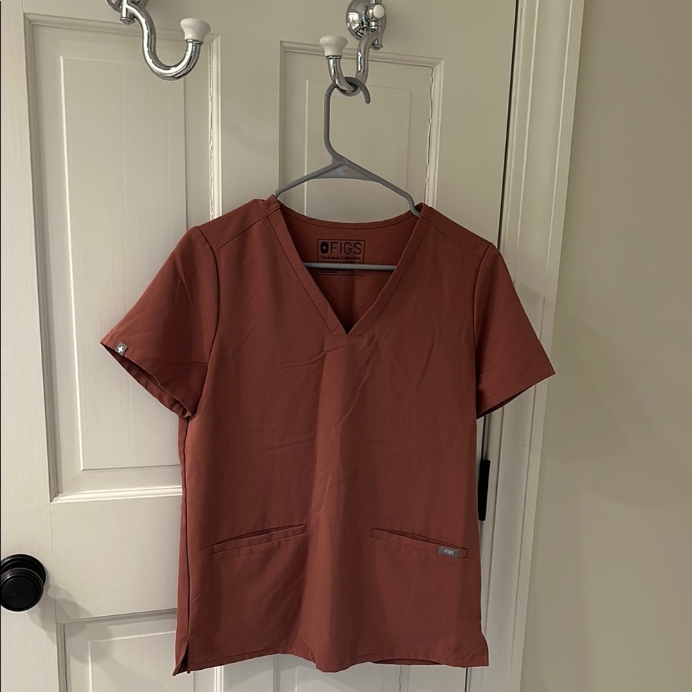 Figs Womens Casma scrub top, Small, Mauve